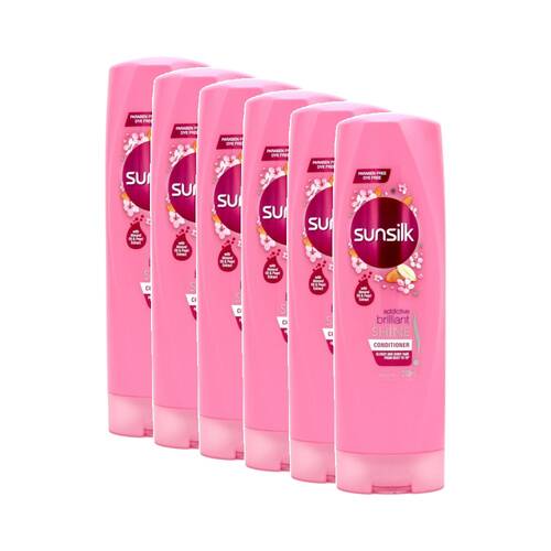 6PK Sunsilk Addictive Brilliant Shine Hair Conditioner w/Almond Oil 350ml