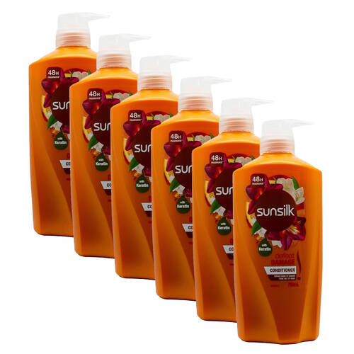 6PK Sunsilk Defeat Damage Strengthening Hair Conditioner 700ml Hydrating
