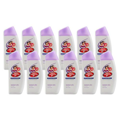 12PK Lifebuoy 300ml Antibacterial Body Wash Bath Soap Moisture Plus