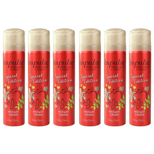 6x Impulse 75ml Body Fragrance Instant Crush Special Edition
