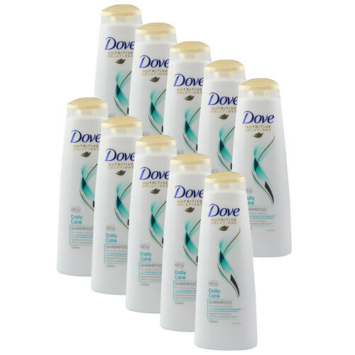 10PK Dove 320ml Shampoo Daily Care For Normal/Fine Hair