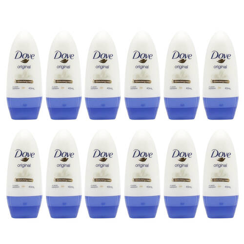 12PK Dove Roll On Antiperspirant Deodorant Original 48H Protection 40ml