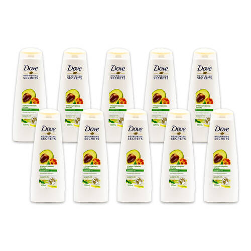 10PK Dove Nourishing Secrets Strengthening Ritual 320ml Shampoo