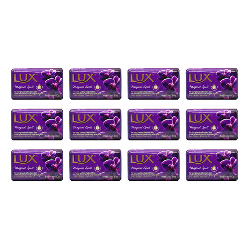 12PK Lux 80g Bath Soap Bar Exotic Blooms & Essential Oil - Magical Spell