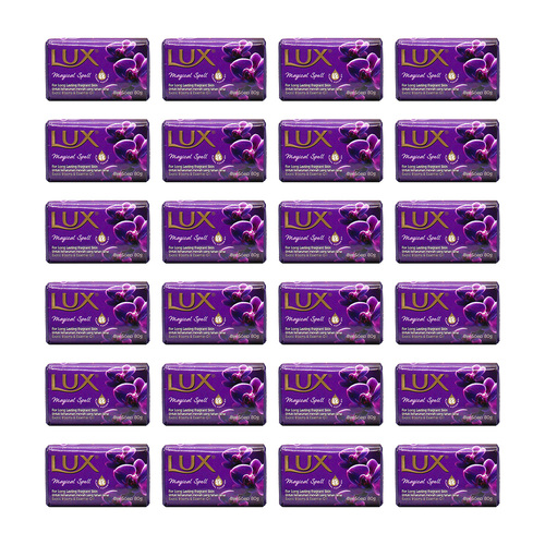 24PK Lux 80g Bath Soap Bar Exotic Blooms & Essential Oil - Magical Spell