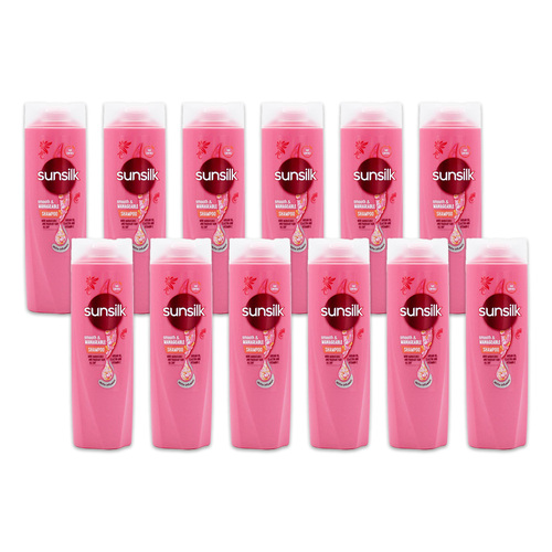 12PK Sunsilk 160ml Smooth & Manageablefor Silky & Soft Hair Care Shampoo