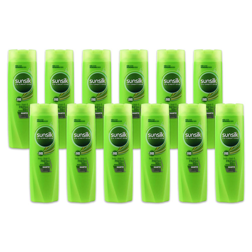 12PK Sunsilk 160ml Lively Clean & Fresh Gently Cleanses Hair Care Shampoo