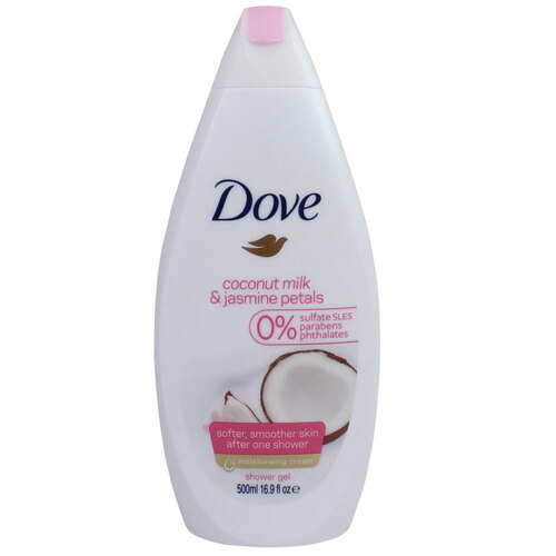 Dove 500ml Shower Gel Body Wash Coconut Milk & Jasmine Petals