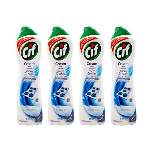 4PK Cif Cream Cleaner Micro Crystals/Particle Formula Powerful Multi Surface 660g