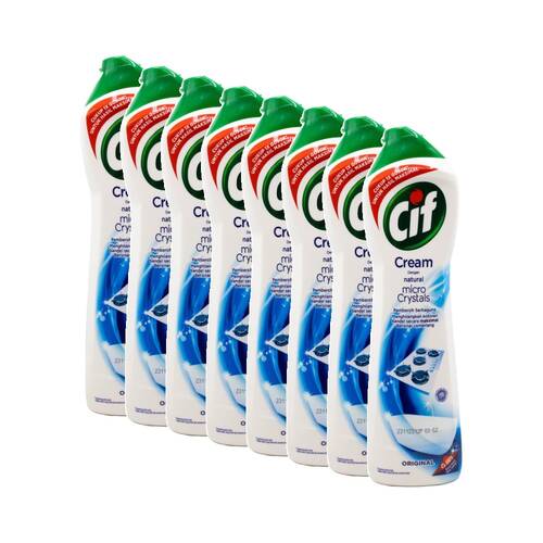 8PK Cif Cream Cleaner Micro Crystals/Particle Formula Powerful Multi Surface 660g