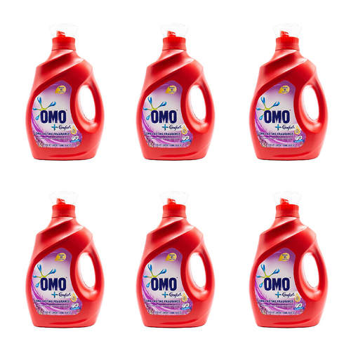 6PK Omo Comfort Auto Liquid Laundry Detergent Lavender Front + Top Loader 1.9L