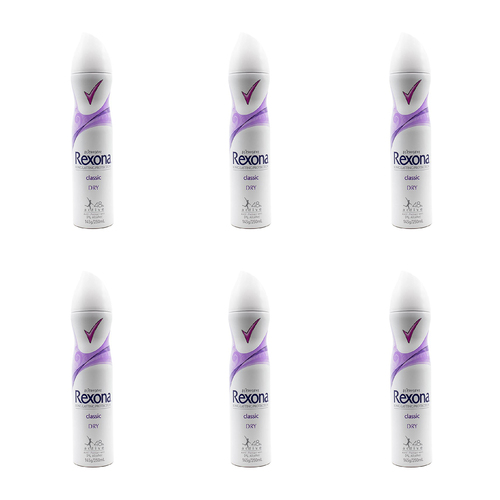 6PK Rexona 150G Deodorant Women Classic Antiperspirant 48h Bodyspray