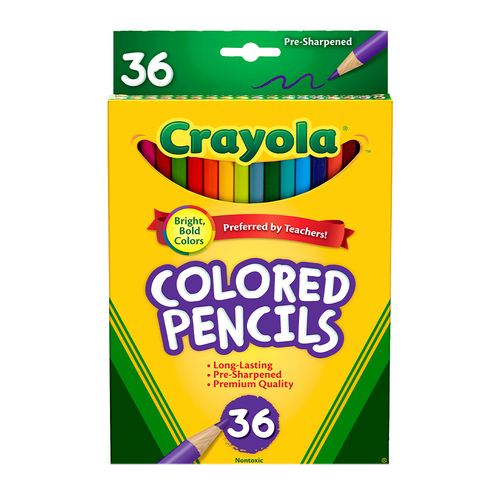 36pc Crayola Kids/Childrens Creative Full Size Colored Pencils