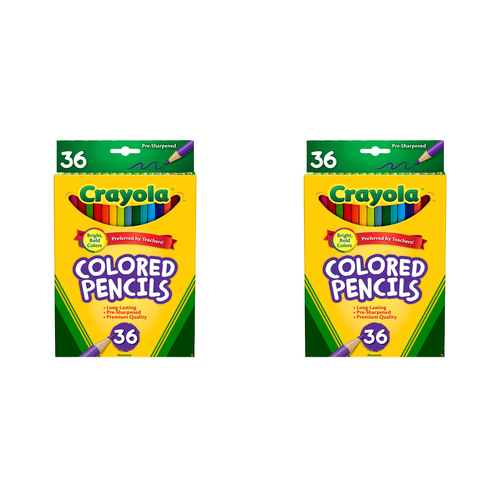 72pc Crayola Kids/Childrens Creative Full Size Colored Pencils