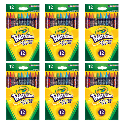 72pc Crayola Twistable Coloured Pencils Art/Craft 3y+