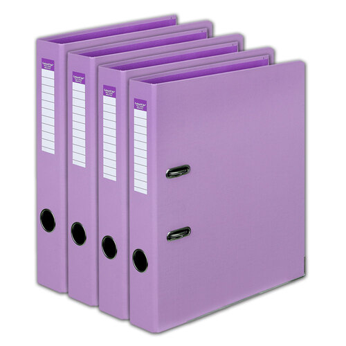 4PK Colour Hide A4 Half Lever Arch File PE - Purple