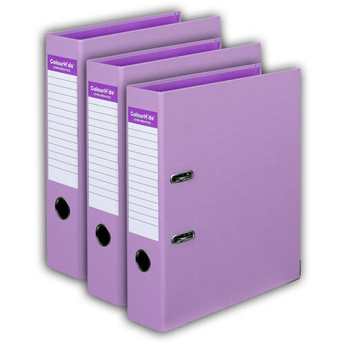 3PK Colour Hide A4 Lever Arch PE Folder - Purple