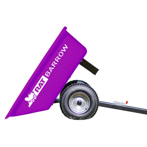 RAT Barrow Heavy Duty Tipping Poly Tub Trailer Wheelbarrow Orange