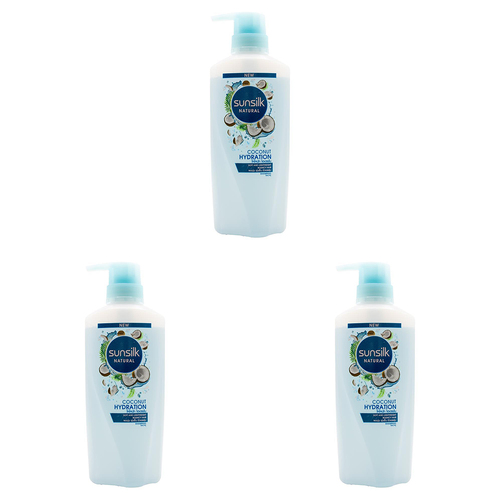 3PK Sunsilk 450ml Soft & Nourishing Hair Care Shampoo - Coconut Hydration