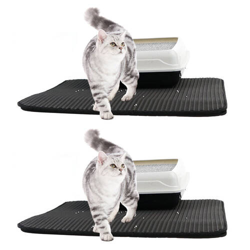 2PK Paws & Claws Dual Layer Cat Litter Trap Mat