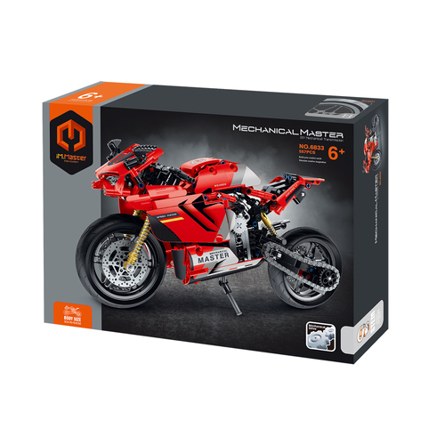 542pc iM.Master Mechanical Motorcycle Building Blocks Kids Toy Kit Red 6y+