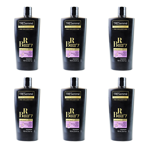 6PK Tresemme 700ml Biotin Repair w/ Biotin & Pro - Bond Complex Hair Care Shampoo