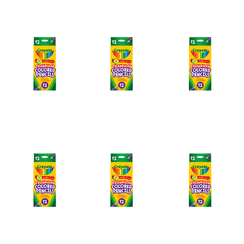 72pc Crayola Full Size Triangular Coloured Pencils 3+