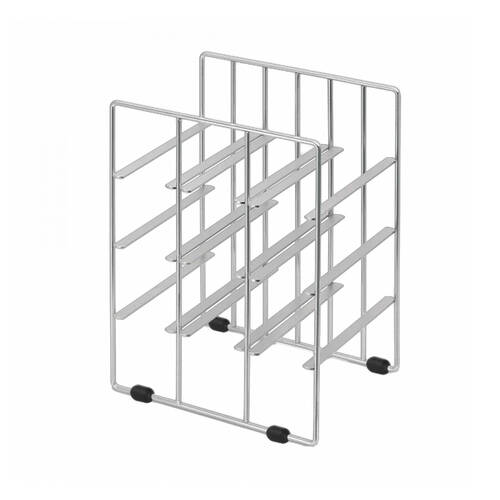 Blomus Pilare 9-Bottles Steel Wine Rack Holder Home/Bar Decor 29.5x40cm Silver