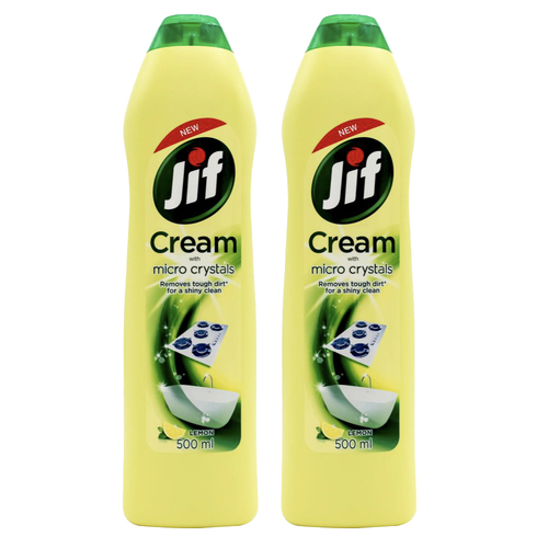 2PK Jif 500ml Cream w/ Micro Crystals Lemon