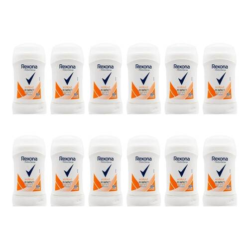 12PK Rexona MotionSense Antiperspirant Stick Deodorant 48H Protection 40g