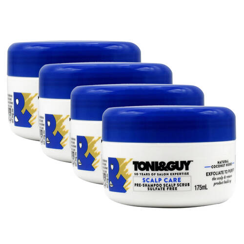 4PK Toni & Guy 175ml Scalp Care Pre-Shampoo Scrub Sulfate Free