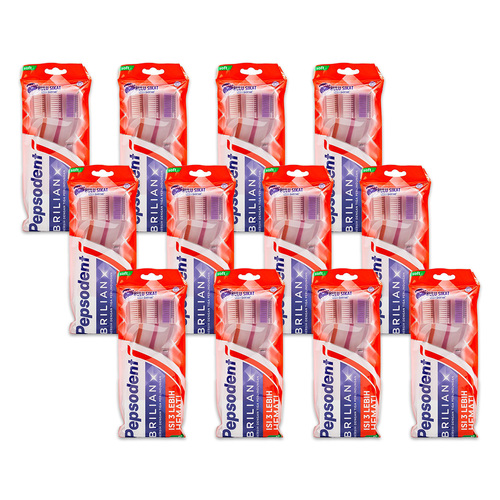 36pc Pepsodent Toothbrush Soft Bristles Oral Care Medium Assorted