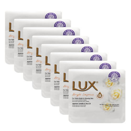 8x 3pc Lux 80g Scented Soap Bars Bright Impress Moisturising/Nourishing