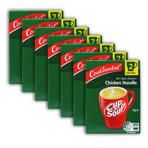 2x 7pc Continental 20G Cup A Soup Chicken Noodle