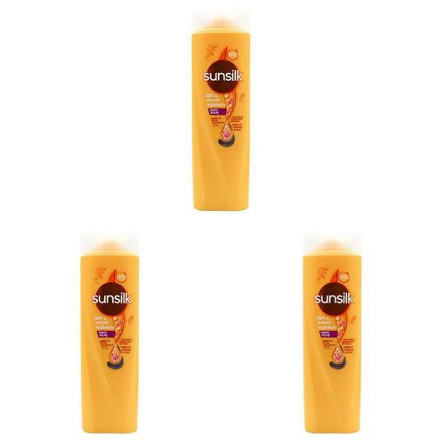 3PK Sunsilk 300ml Soft & Smooth Nourishing Hair Care Shampoo 