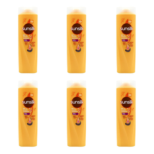 6PK Sunsilk 300ml Soft & Smooth Nourishing Hair Care Shampoo 