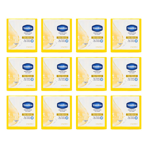 36pc Vaseline 75g Bar Soap Total Moisture Body Cleanser