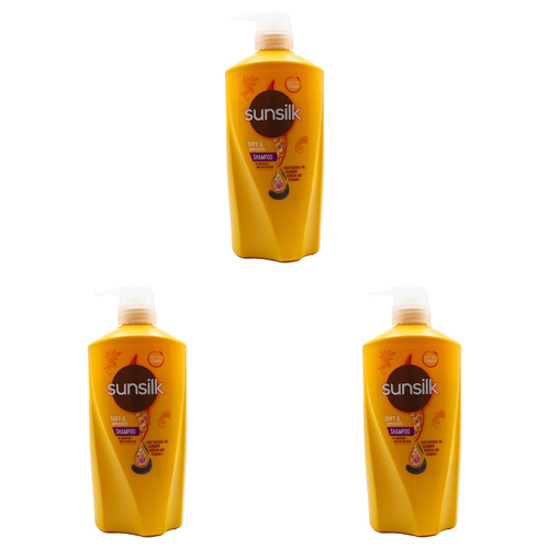 3PK Sunsilk 625ml Shampoo Soft & Smooth Cashmere Keratin/Vitamin E