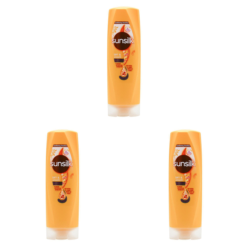 3PK Sunsilk 300ml Soft & Smooth Natural Softness Hair Care Conditioner