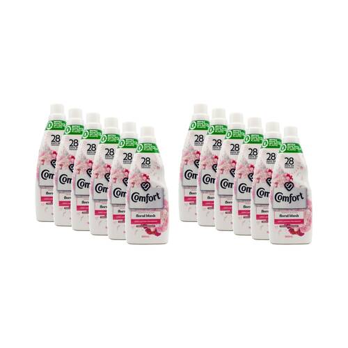 12PK Comfort Fabric Softner/Conditioner Floral Blush Long-Lasting Freshness 900mL