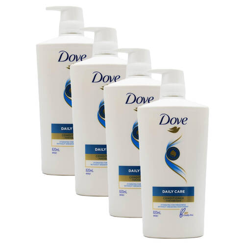 4PK Dove 820ml Conditioner Pump Bottle Daily Care For Fine Hair