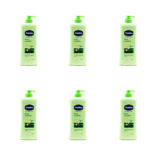 6PK Vaseline 400ml Aloe Soothe Intensive Care Moisturising Lotion
