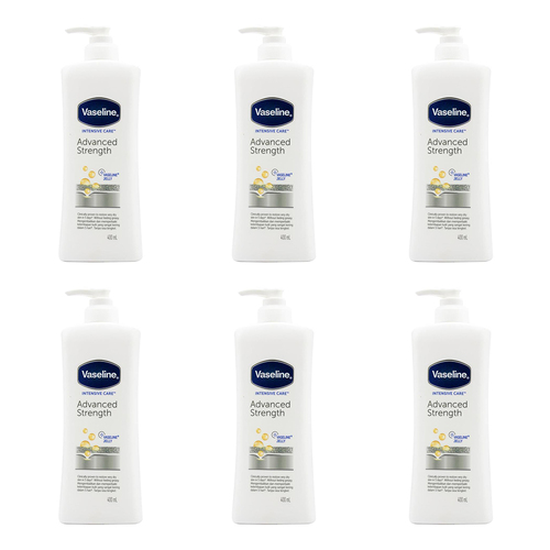 6PK Vaseline 400ml Intensive Care Body Lotion Advanced Strength For Dry Skin