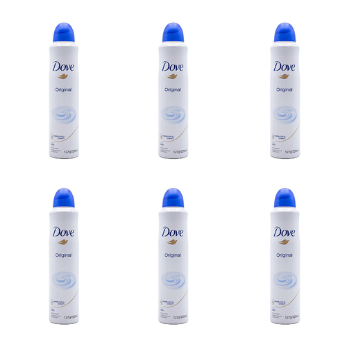 6PK Dove 127G Antiperspirant Deodorant 48h Body Spray Original Delicate Fragrance