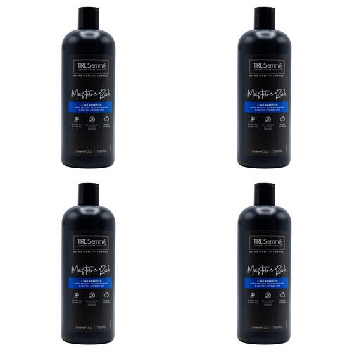 4PK Tresemme 750ml Hair Care Shampoo Moisture Rich w/ Jojoba Oil
