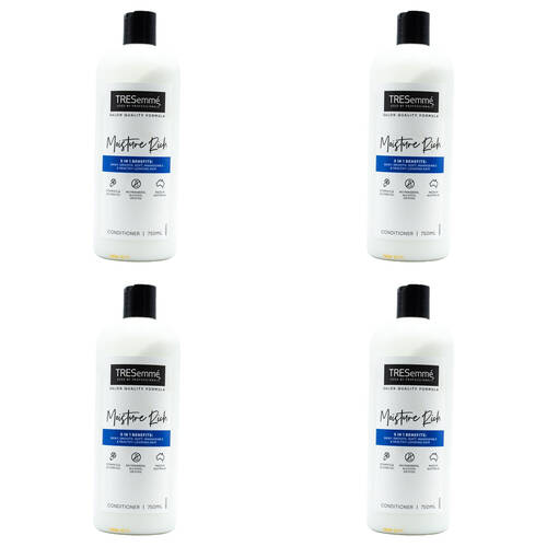 4PK Tresemme 750ml Conditioner Moisture Rich w/ Vitamin E
