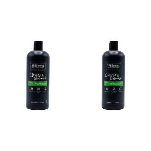 2PK Tresemme 750ml Hair Care Shampoo Cleanse & Replenish
