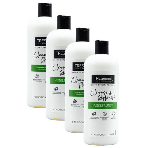 4PK Tresemme 750ml Conditioner Cleanse & Replenish For All Hair Types