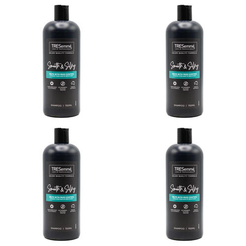 4PK Tresemme 750ml Hair Care Shampoo Frizz Control Smooth & Silky