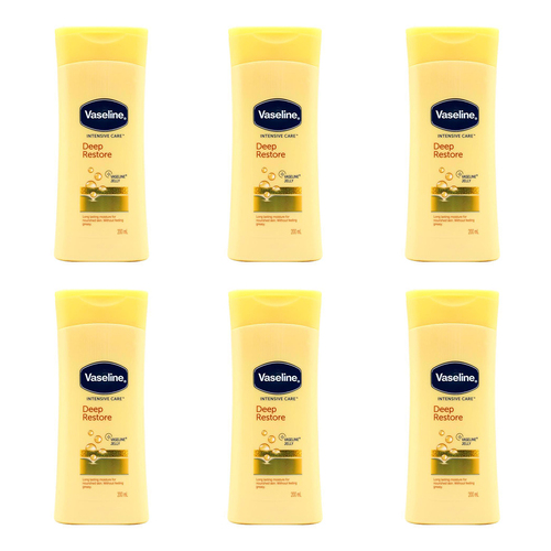 6PK Vaseline 200ml Intensive Care Body Lotion Deep Restore For Dry Skin